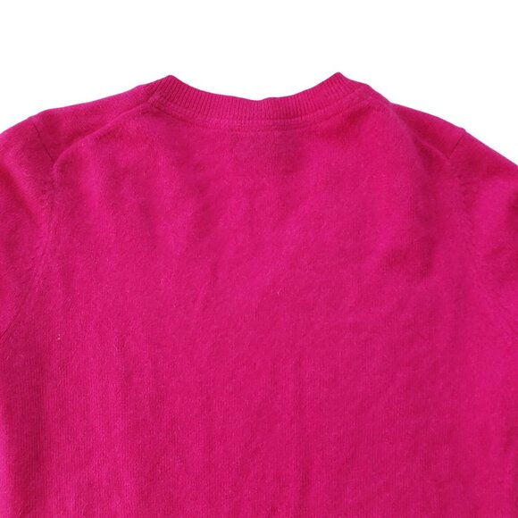 Charter Club Luxury Cashmere Sweater S Bright Pink Soft V-Neck Pullover - Picture 9 of 12